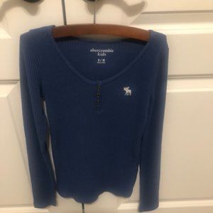 Abercrombie Kids Long Sleeve Ribbed Girls Top size 9/10